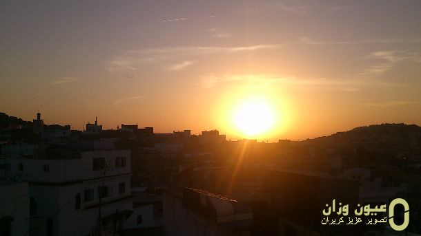 غروب الشمس بمدينة وزان