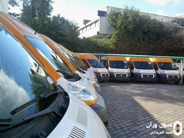 جانب من سيارات النقل المدرسي