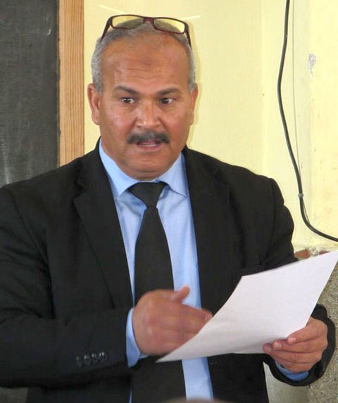 مسير الجمع العام الأستاذ المصطفى التيامي خلال إلقائه لكلمته